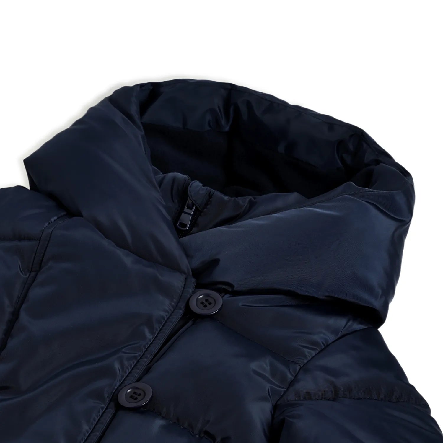 Girls Navy Blue Hooded Jacket