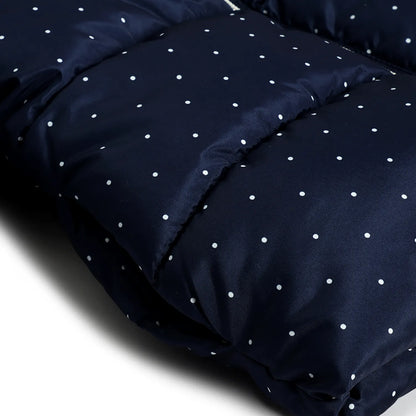 Girls Navy Blue Padded Hooded Jacket