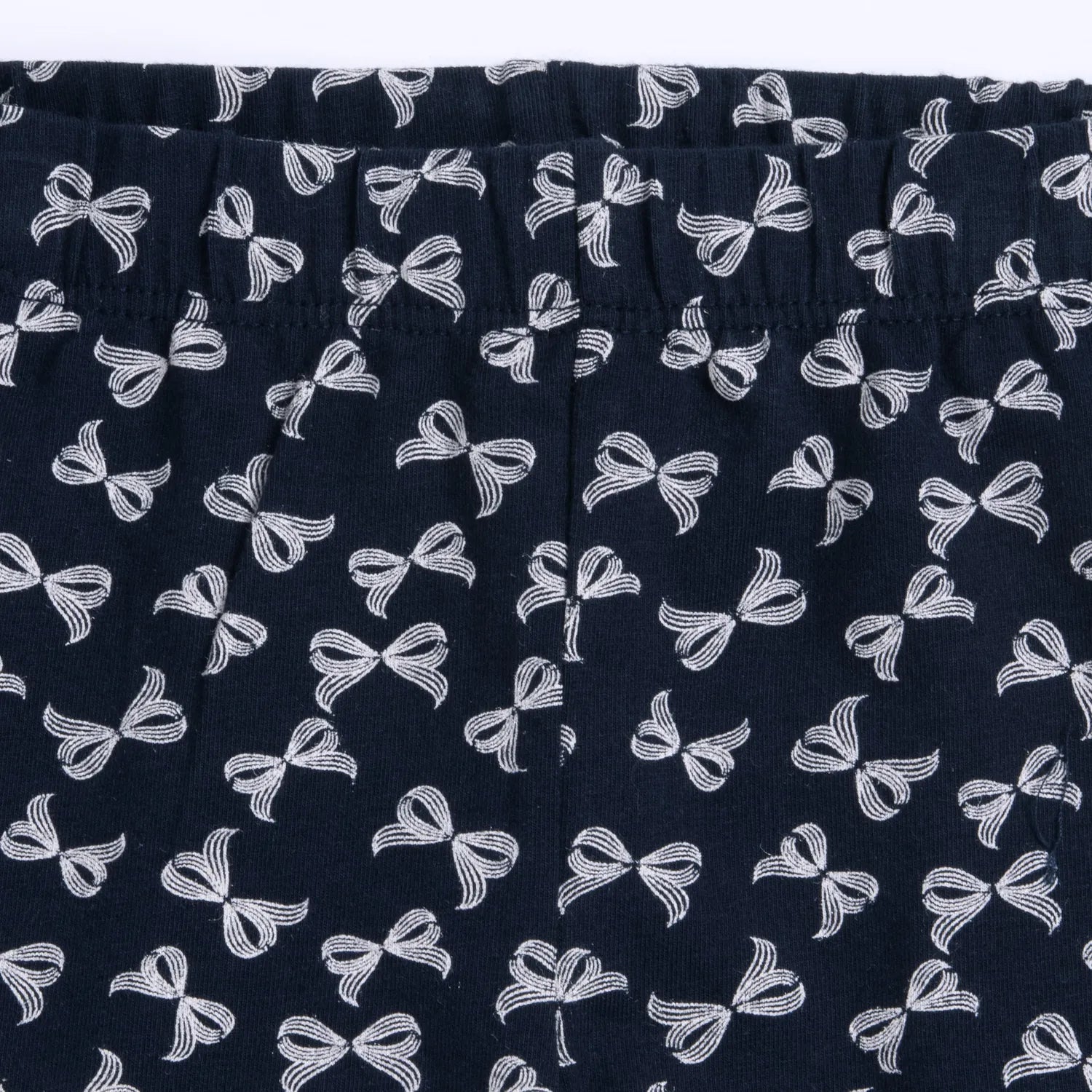 Girls Navy Blue Printed Leggings