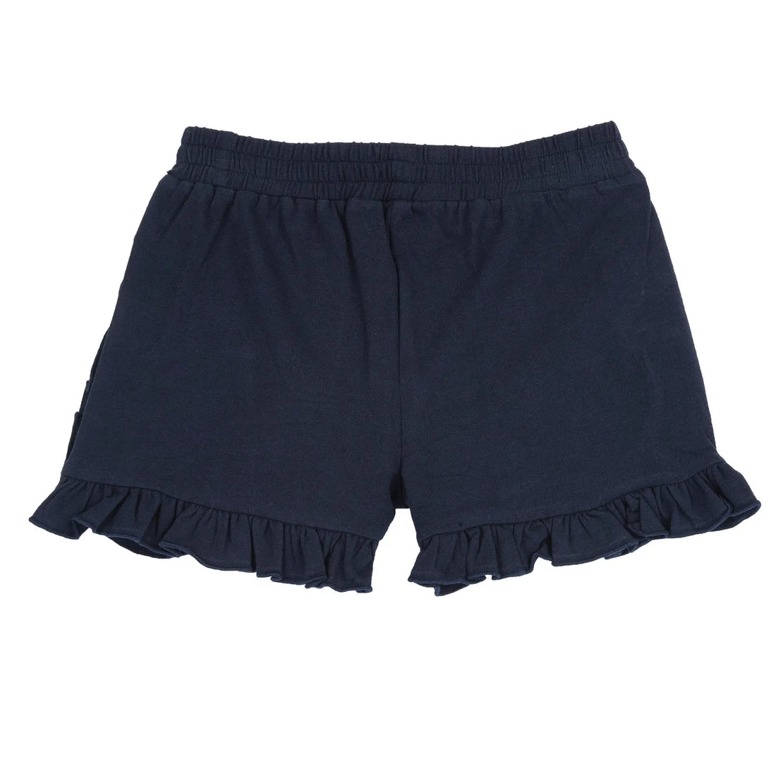 Girls Navy Blue Solid Shorts