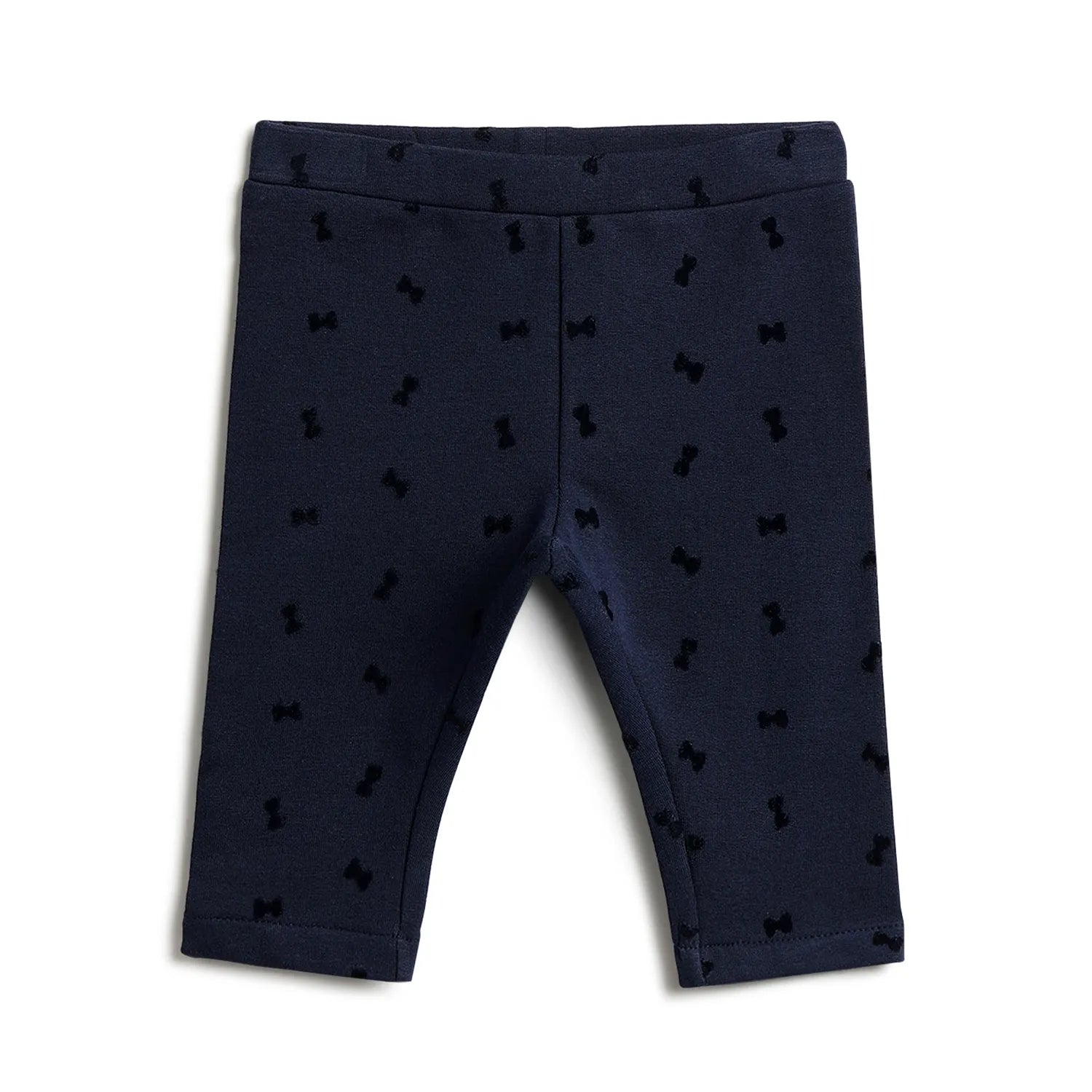 Girls Navy Printed Leggings