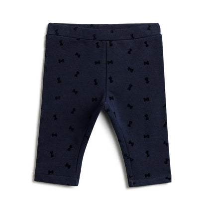 Girls Navy Printed Leggings
