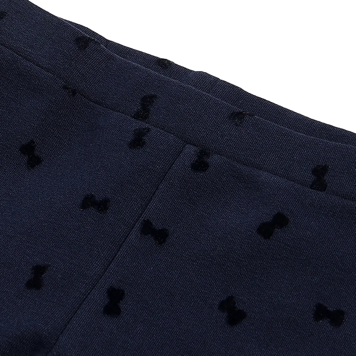 Girls Navy Printed Leggings