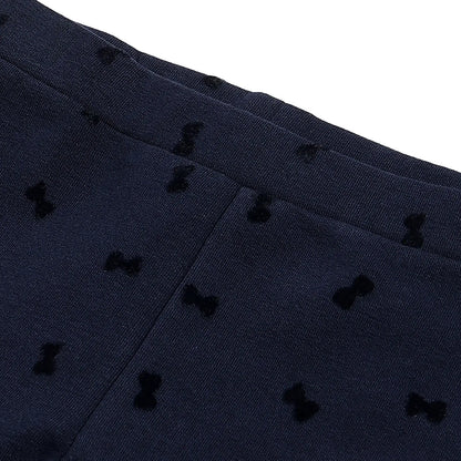 Girls Navy Printed Leggings