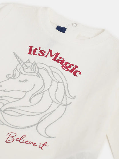 Girls Off-White Animal Printed Cotton T-shirt