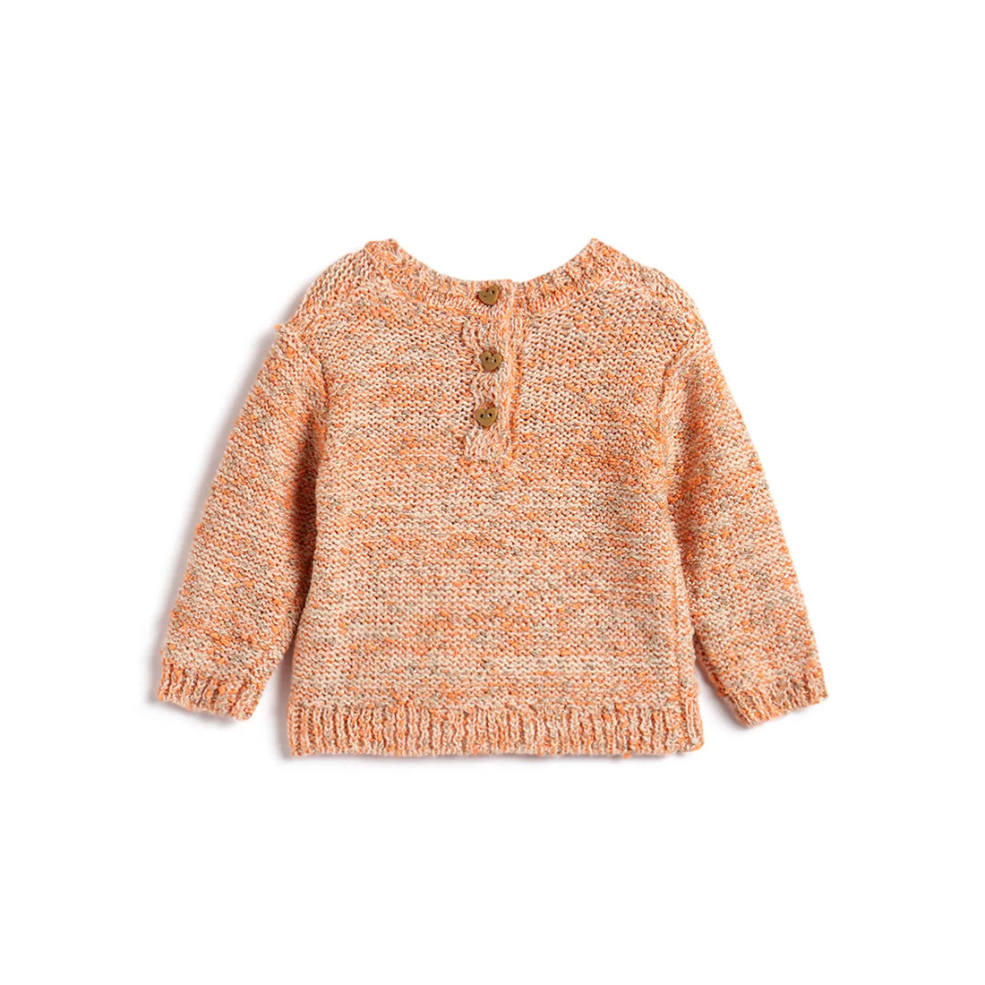 Girls Orange Embellished Pullover