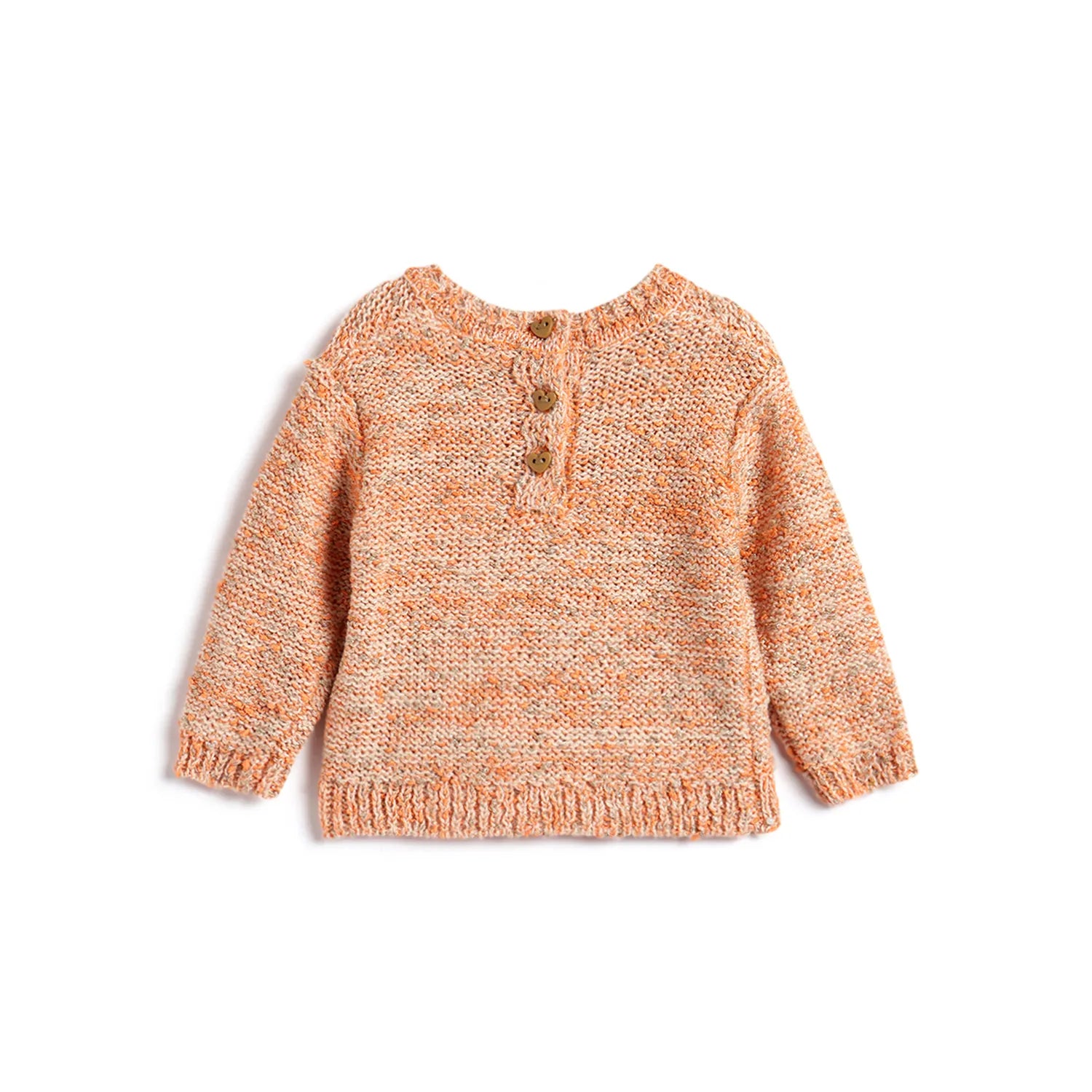 Girls Orange Embellished Pullover