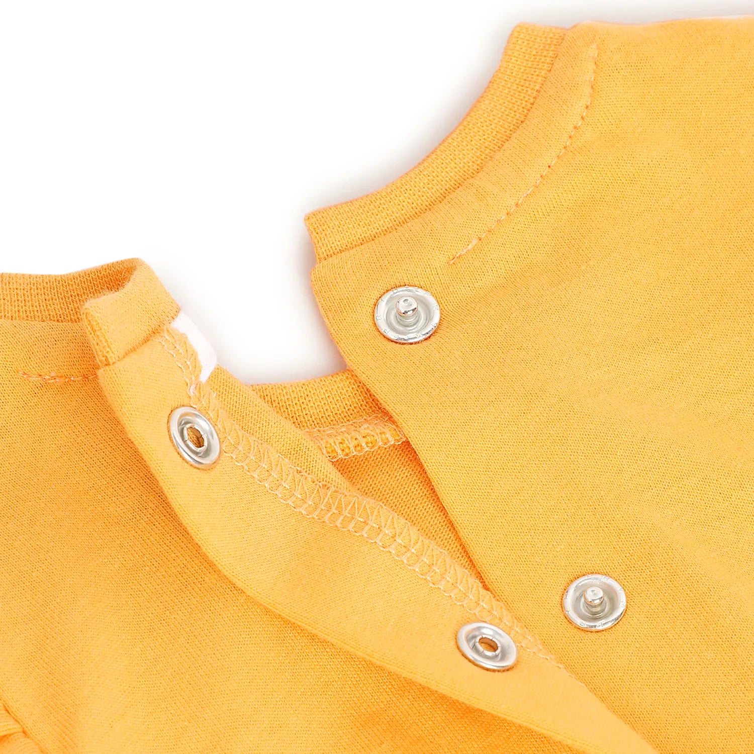 Girls Orange Printed Rompers