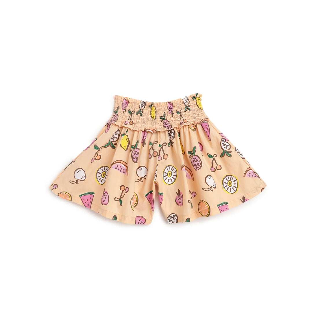 Girls Orange Printed Shorts