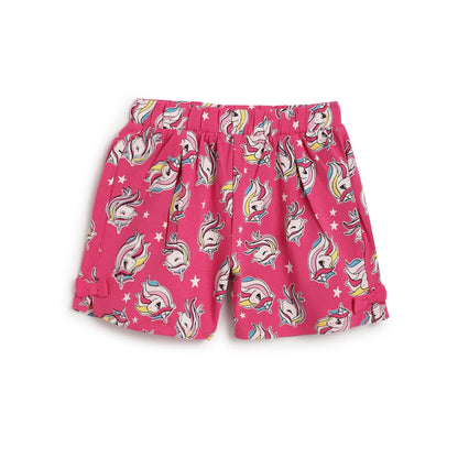 Girls Pack Of 3 Printed Cotton Shorts