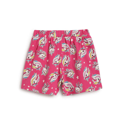 Girls Pack Of 3 Printed Cotton Shorts