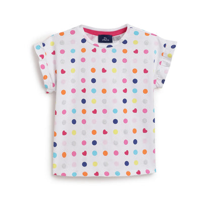 Girls Pack Of 3 Printed T-shirt