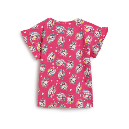 Girls Pack Of 3 Printed T-shirt