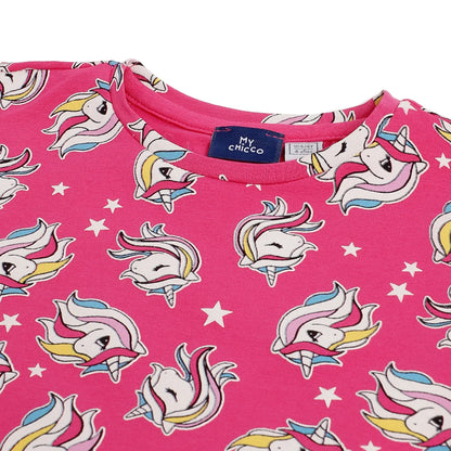 Girls Pack Of 3 Printed T-shirt