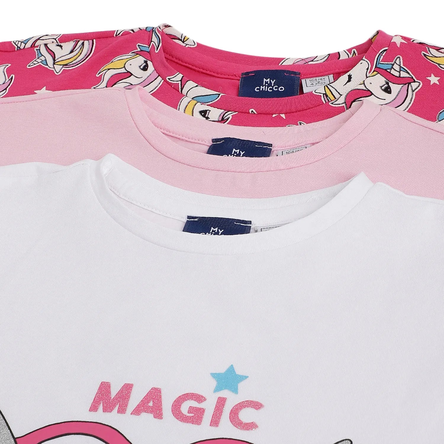 Girls Pack Of 3 Printed T-shirt