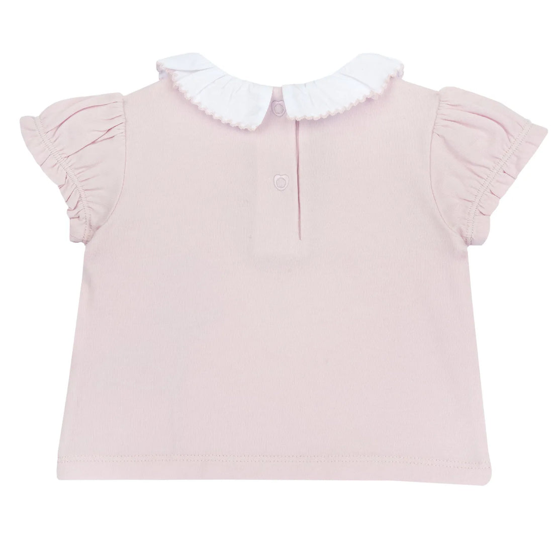Girls Peach Embroidered T-shirt