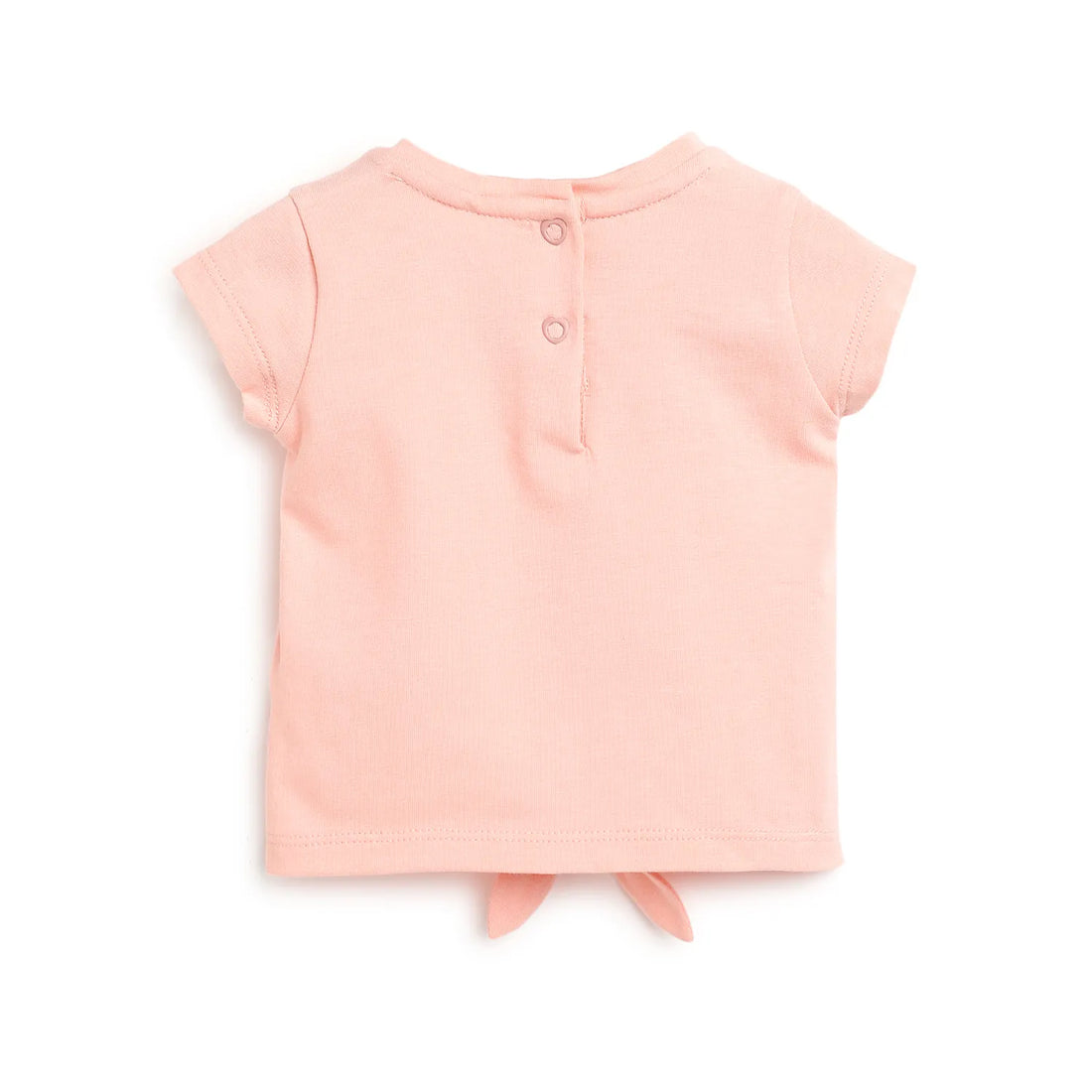 Girls Peach Graphic Printed Top