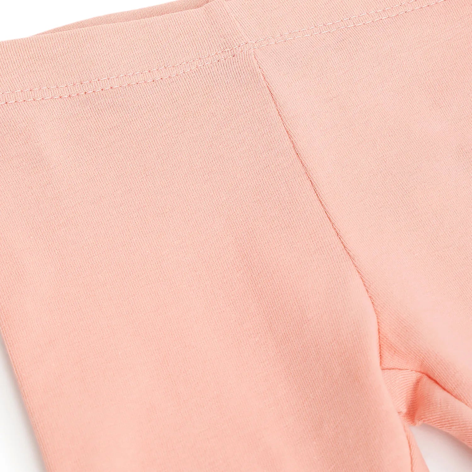 Girls Peach Printed Leggings