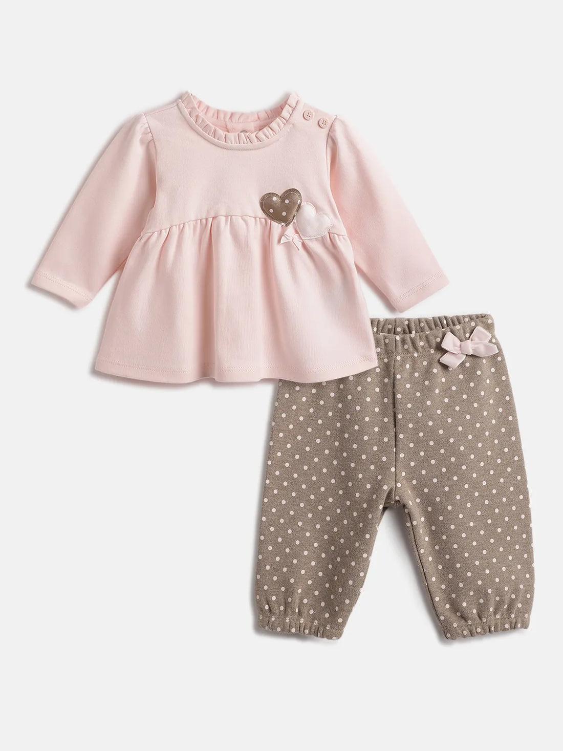Girls Pink &amp; Brown Top with Trousers