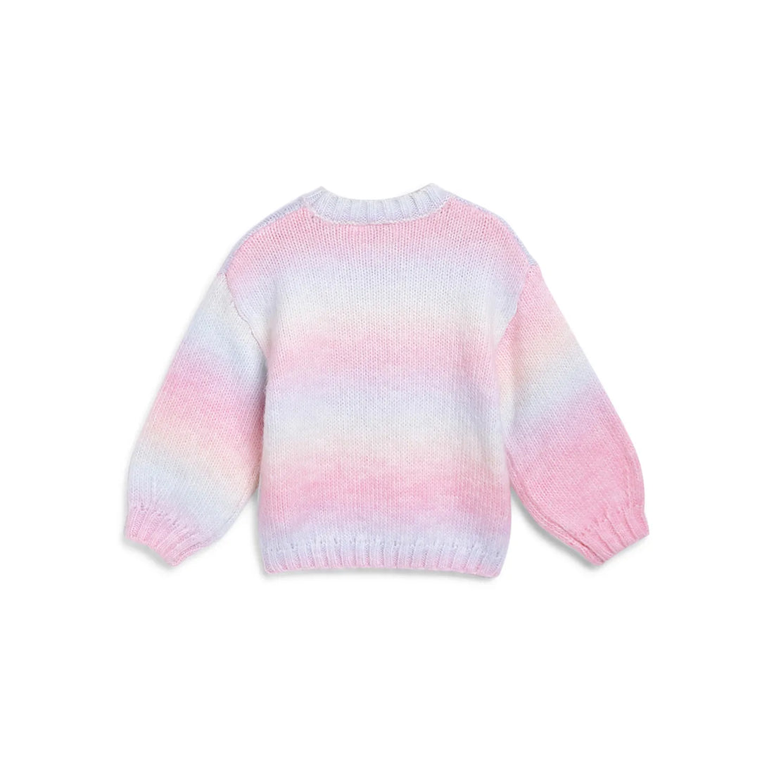 Girls Pink Colourblocked Pullover