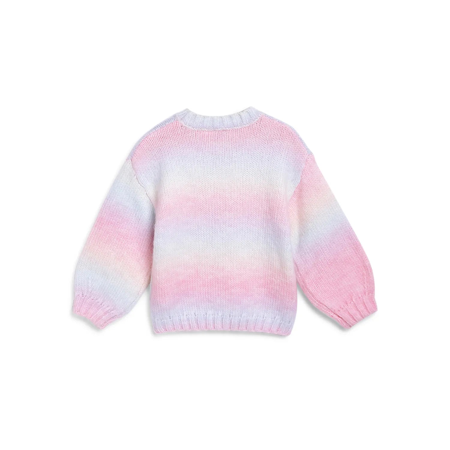 Girls Pink Colourblocked Pullover