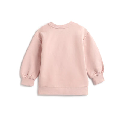Girls Pink Embelished Sweatshirt with Leggings