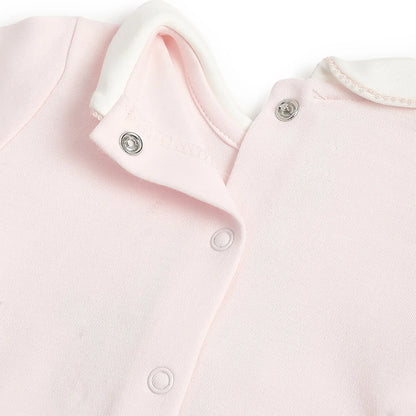 Girls Pink Embellished Smock with Leggings