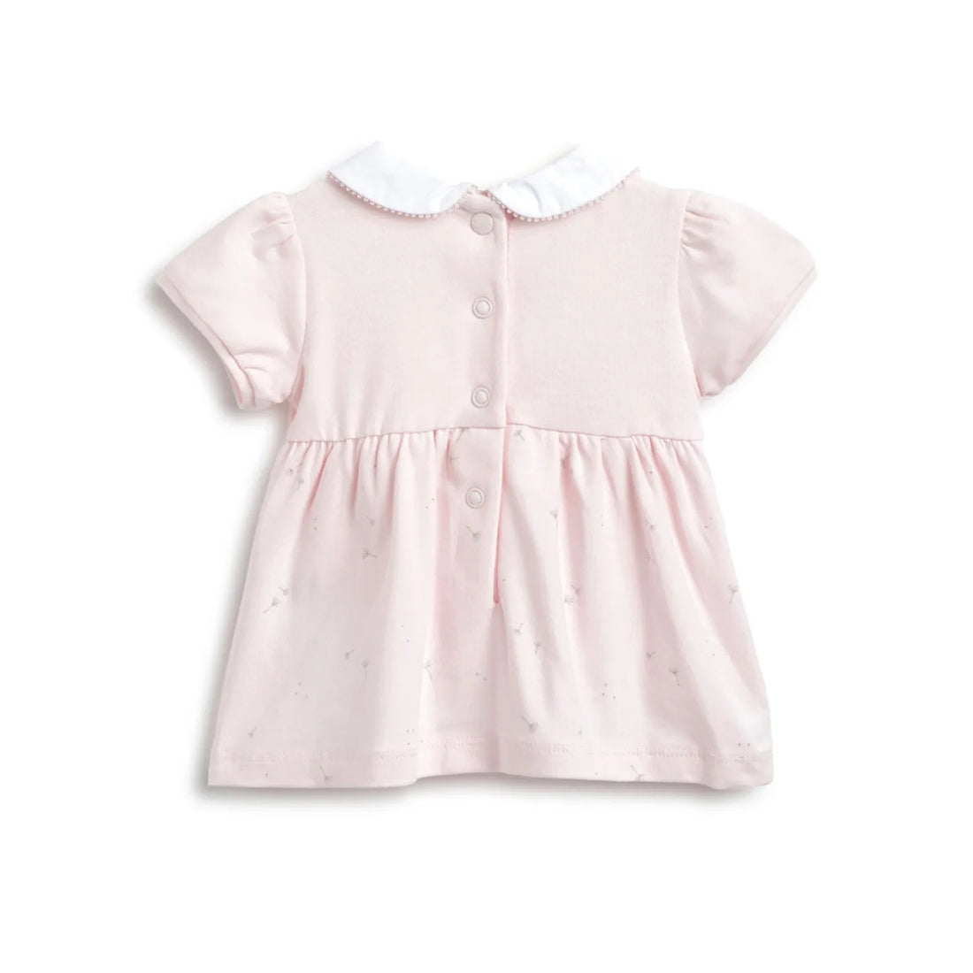 Girls Pink Floral Printed Dress With Shorts