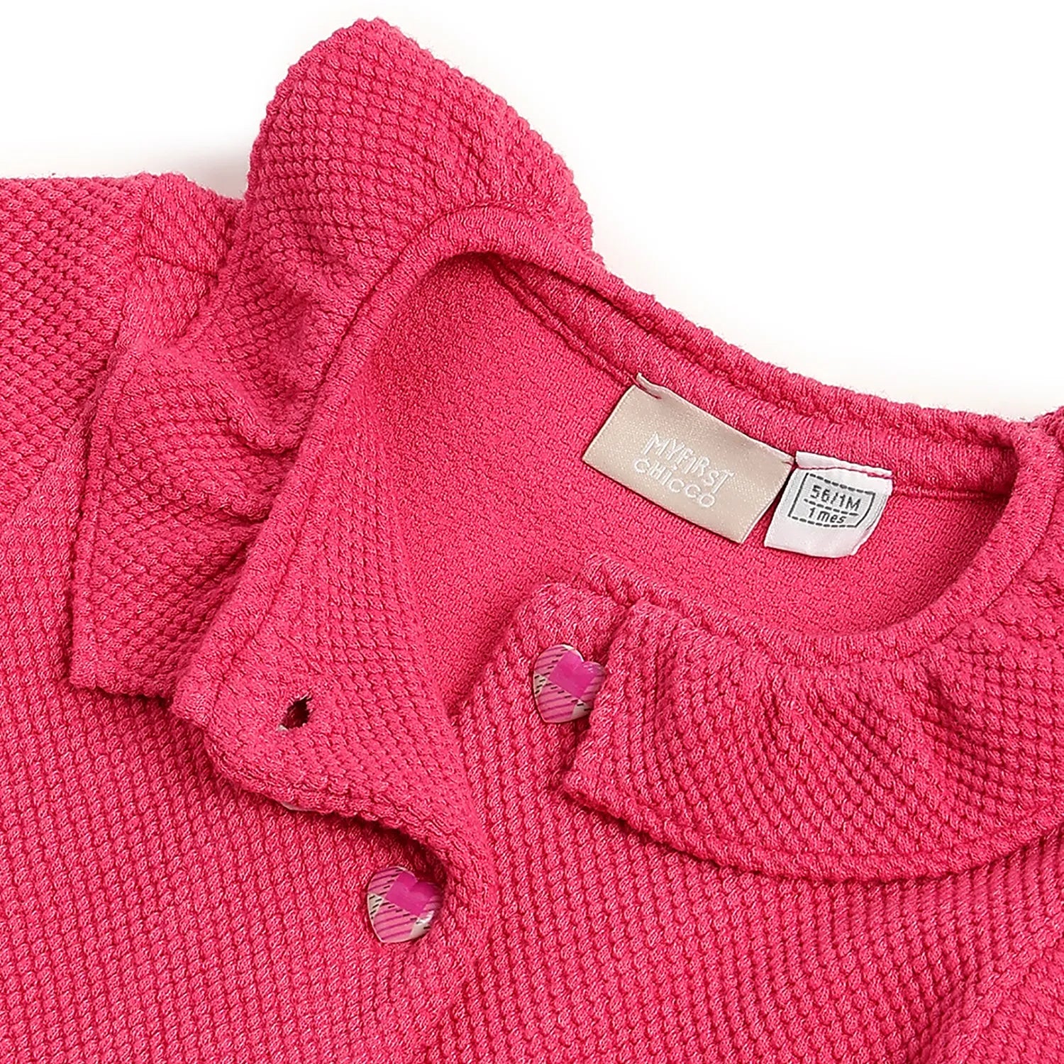 Girls Pink Full Sleeves Cardigan
