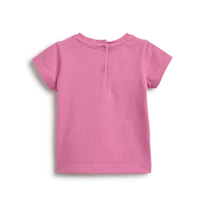 Girls Pink Graphic Printed T-shirt