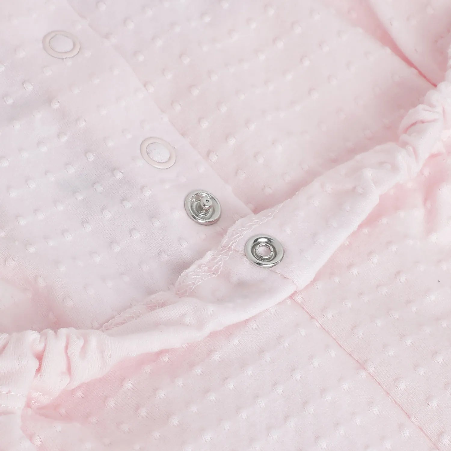 Girls Pink Nappy Opening Babysuit