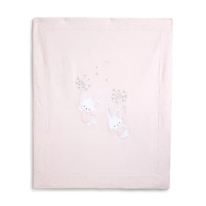 Girls Pink Pram Blanket with Removable Cover