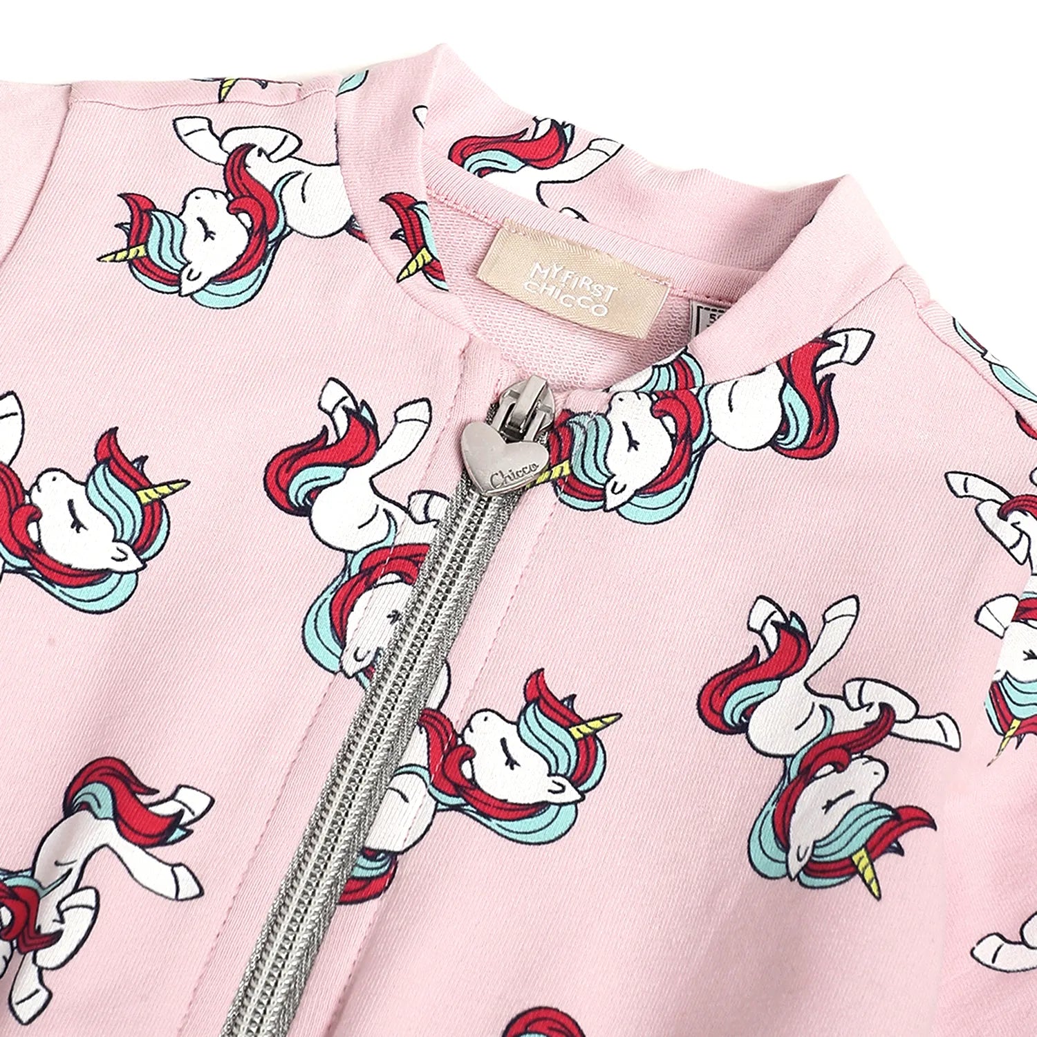 Girls Pink Printed Cardigan