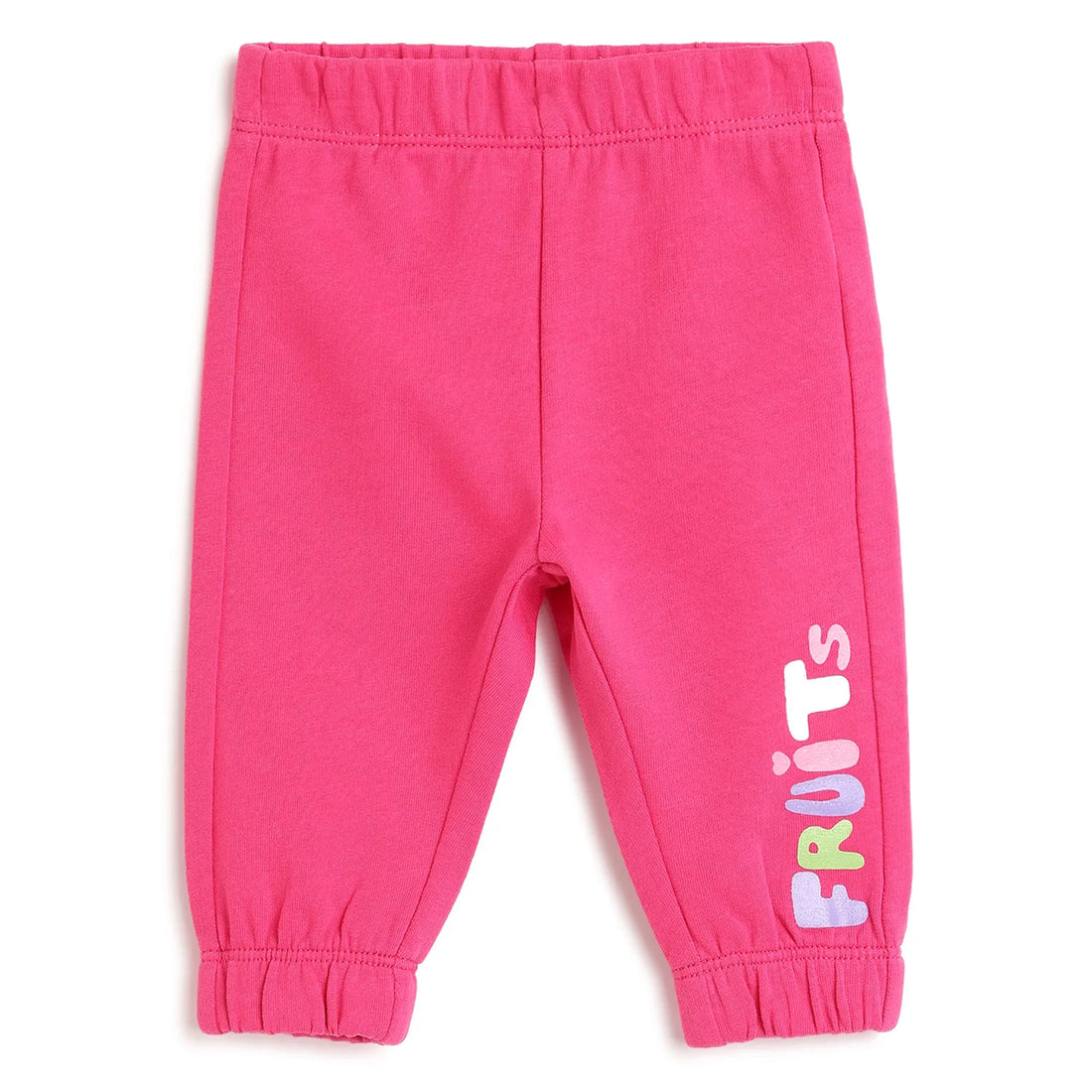 Girls Pink Printed Joggers