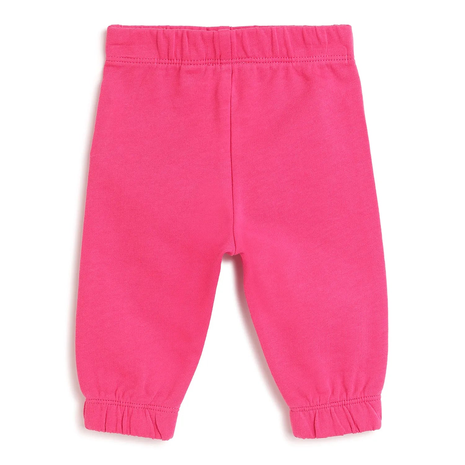 Girls Pink Printed Joggers