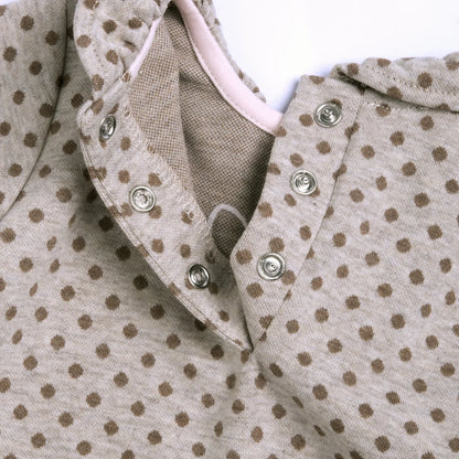 Girls Pink Printed Top With Leggings