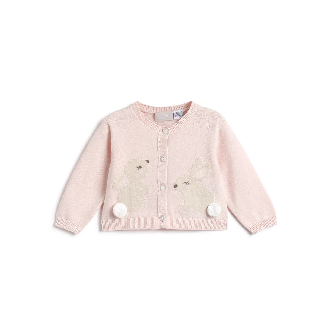 Girls Pink Self Design Cardigan