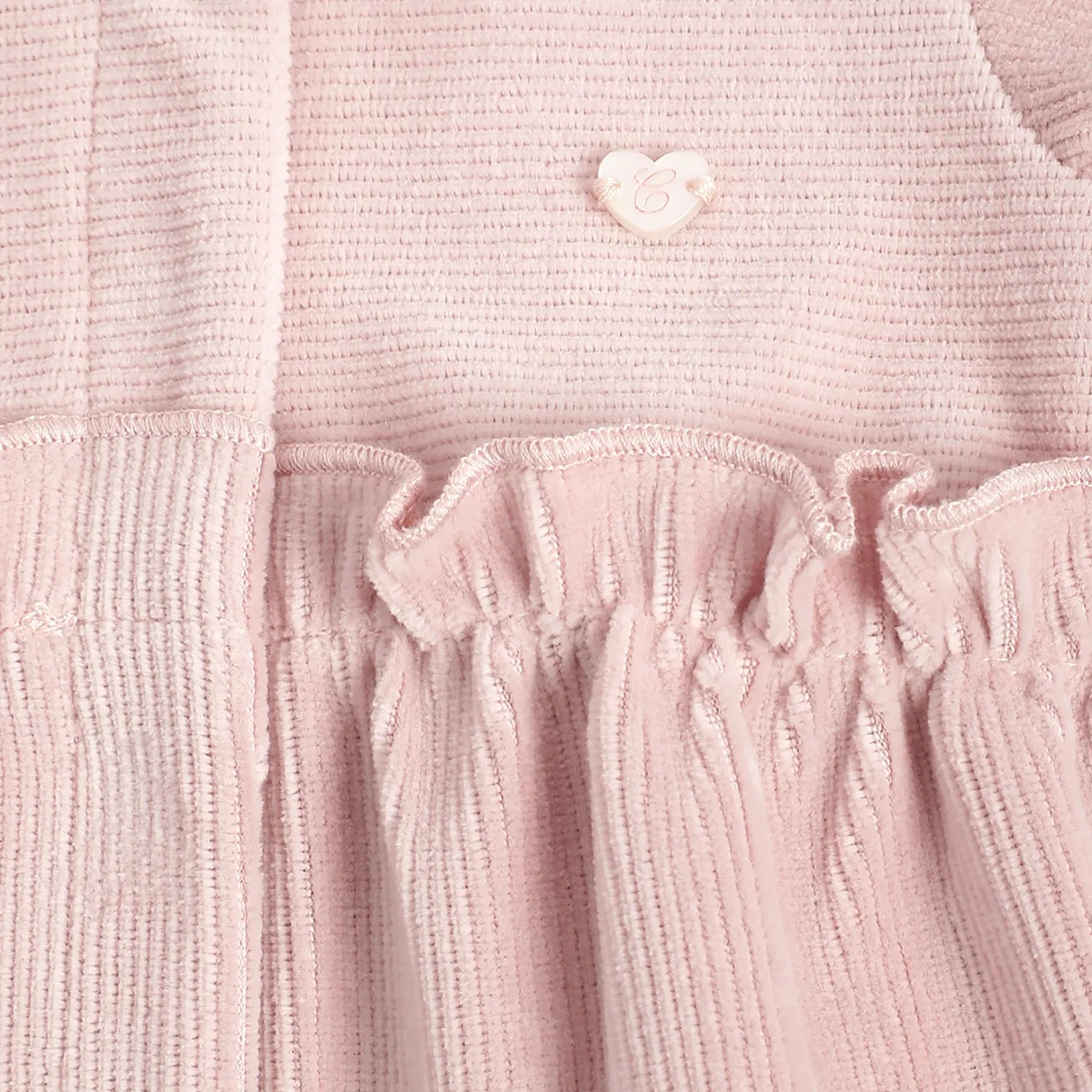 Girls Pink Self Design Front Opening Babysuit