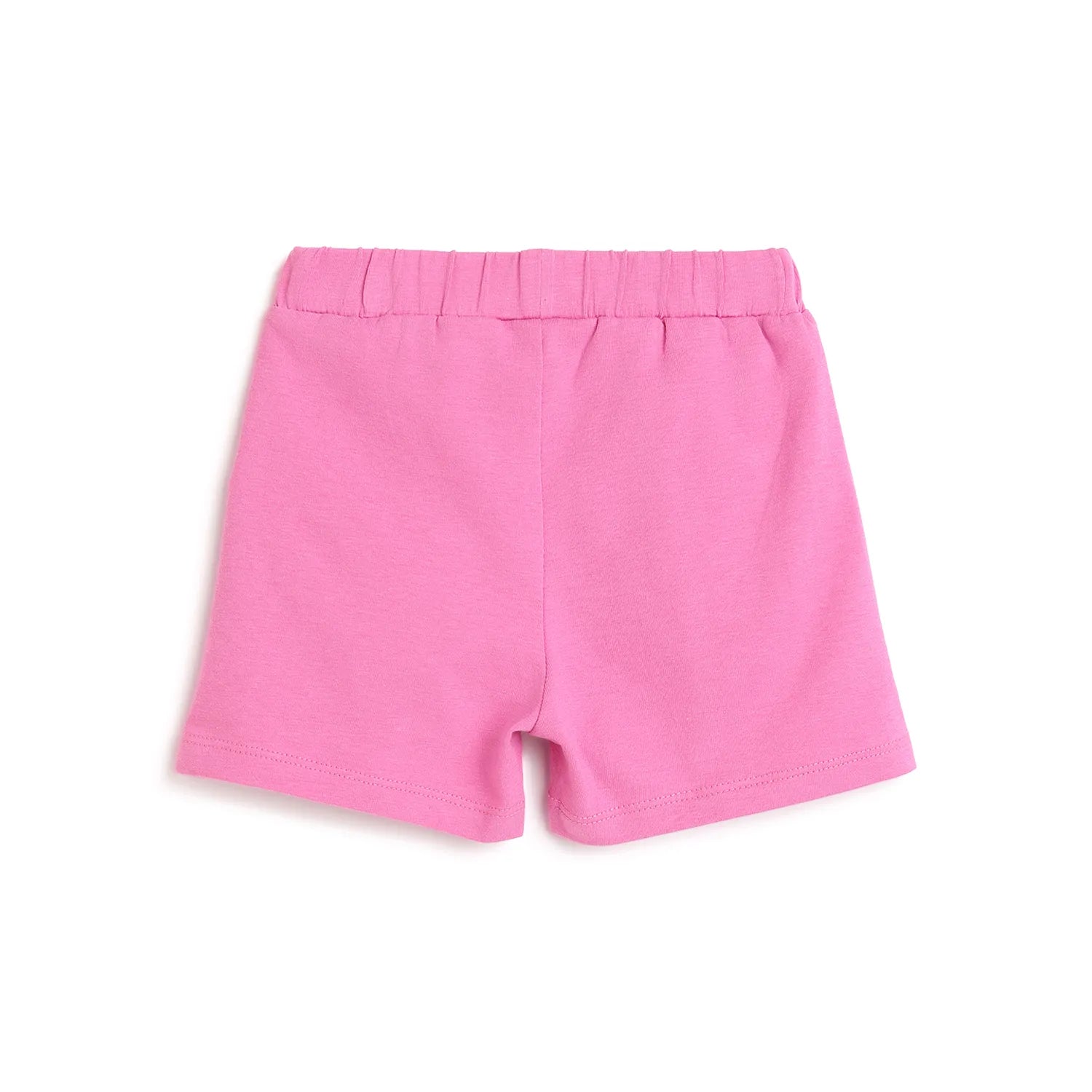 Girls Pink Self Design Shorts