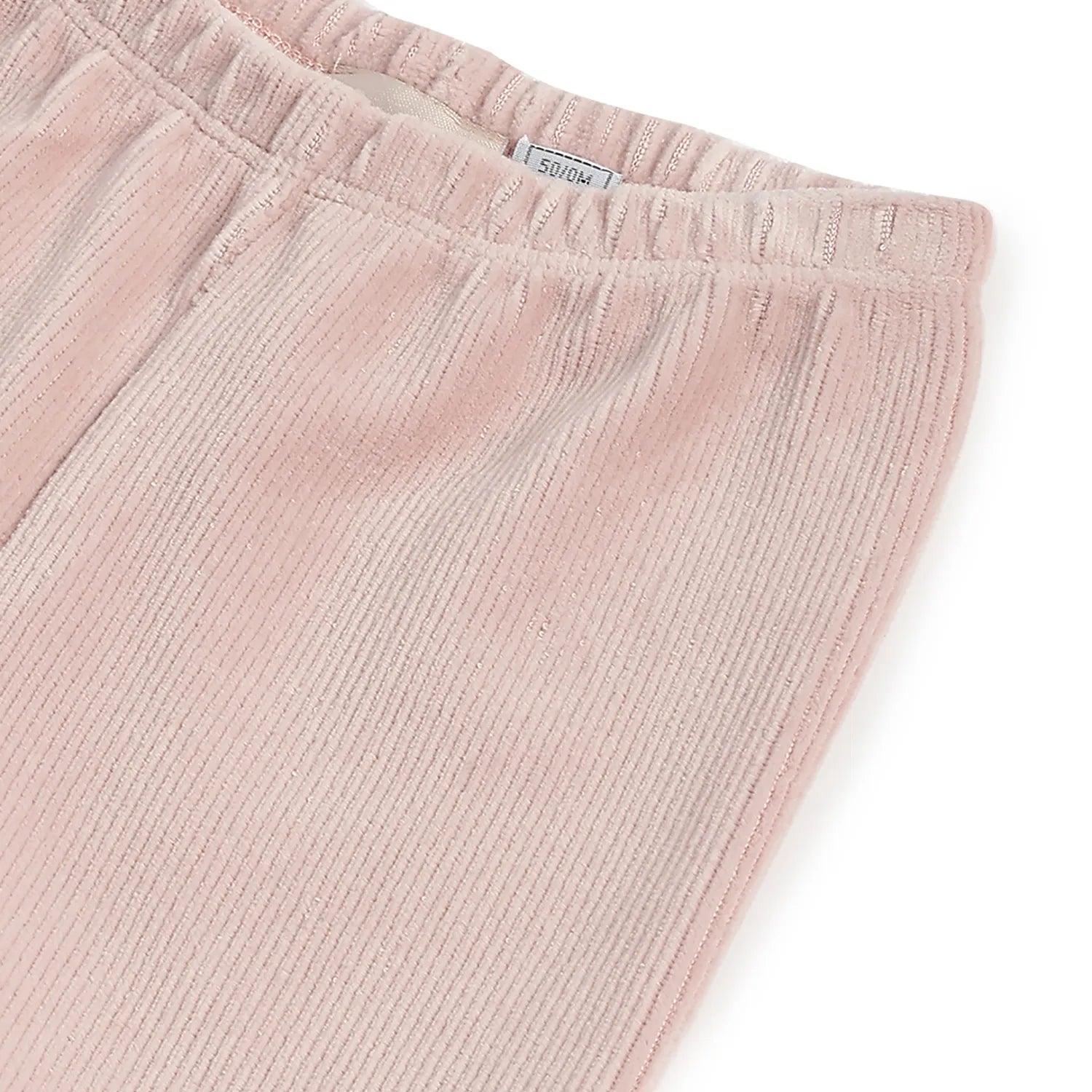 Girls Pink Self Design Sweatshirt with Legging