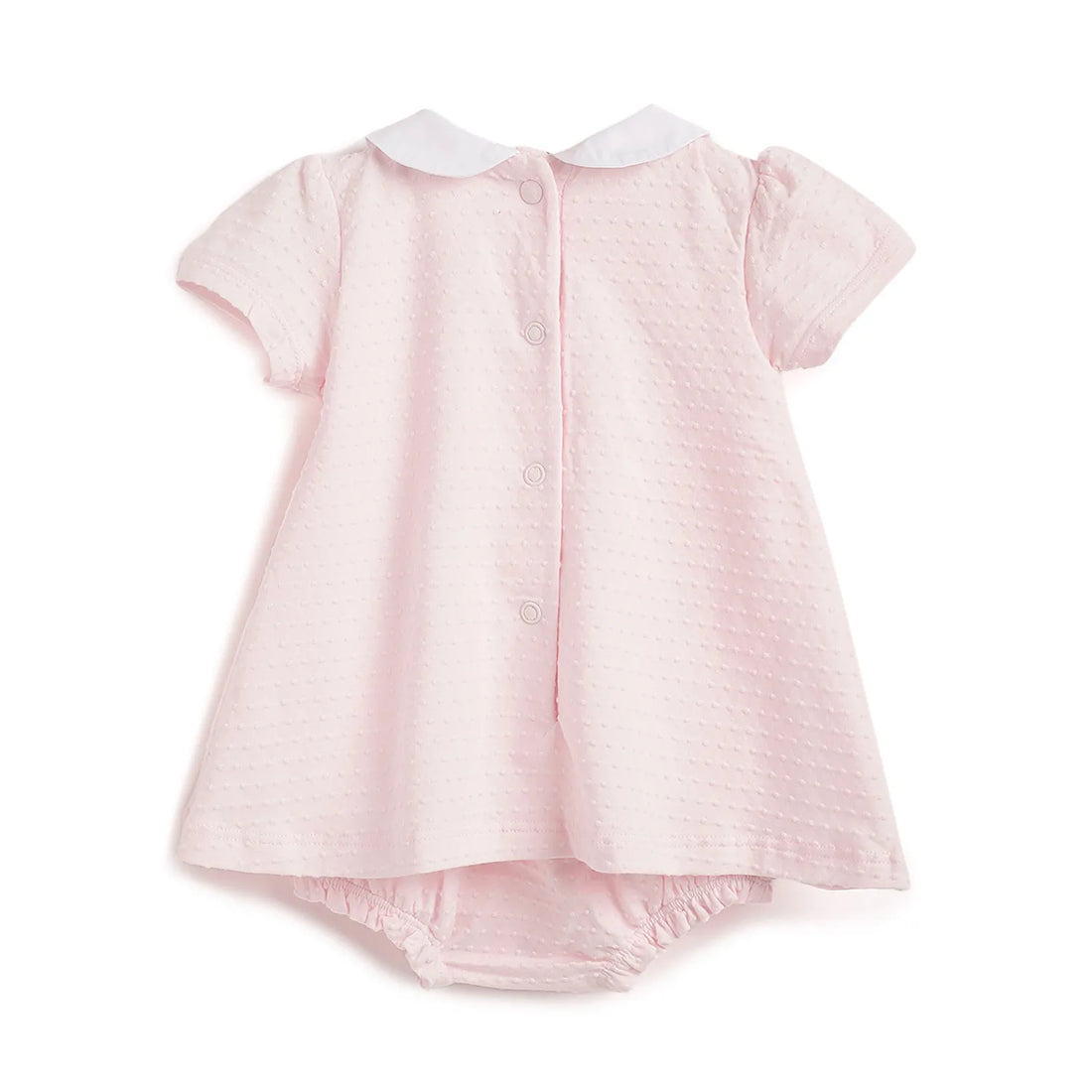 Girls Pink Short Sleeve Rompers
