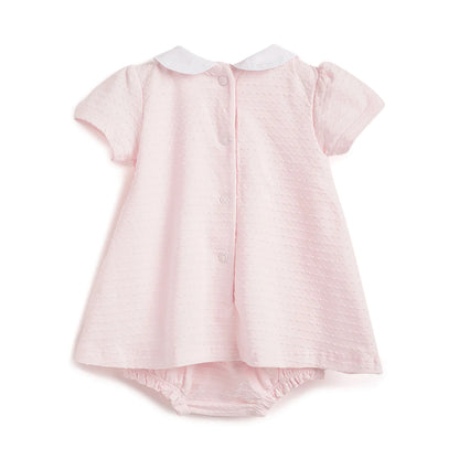 Girls Pink Short Sleeve Rompers