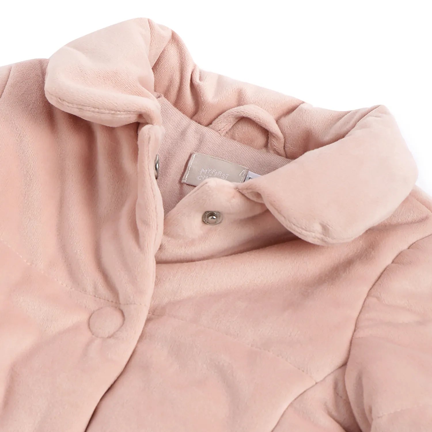 Girls Pink Solid Jacket