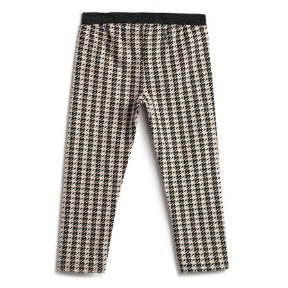 Girls Pink Sweatshirt with Checked Leggings