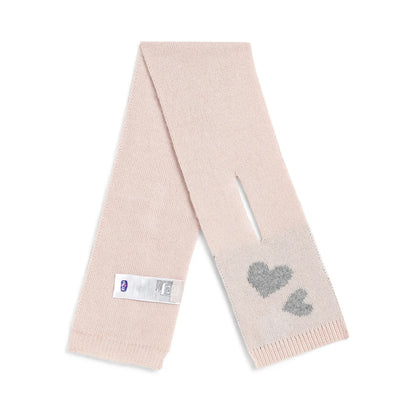 Girls Pink Woollen Hat with Scarf