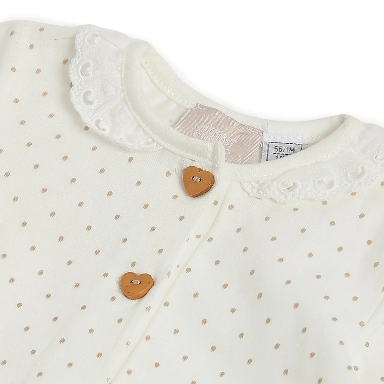 Girls Polka Dot Printed Bodysuit Top