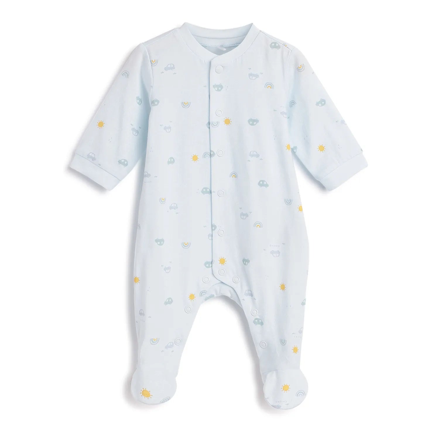 Girls Printed Front Opening Babysuit