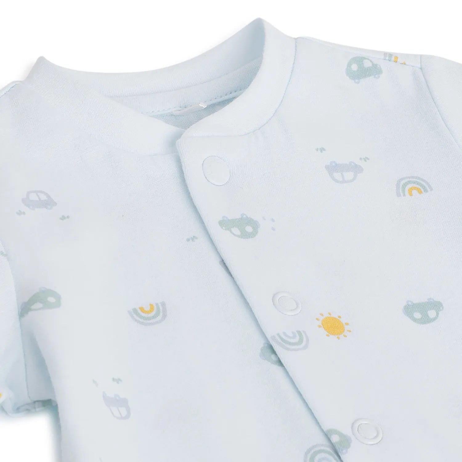 Girls Printed Front Opening Babysuit