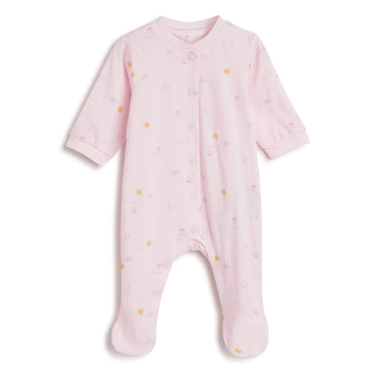 Girls Printed Front Opening Babysuit