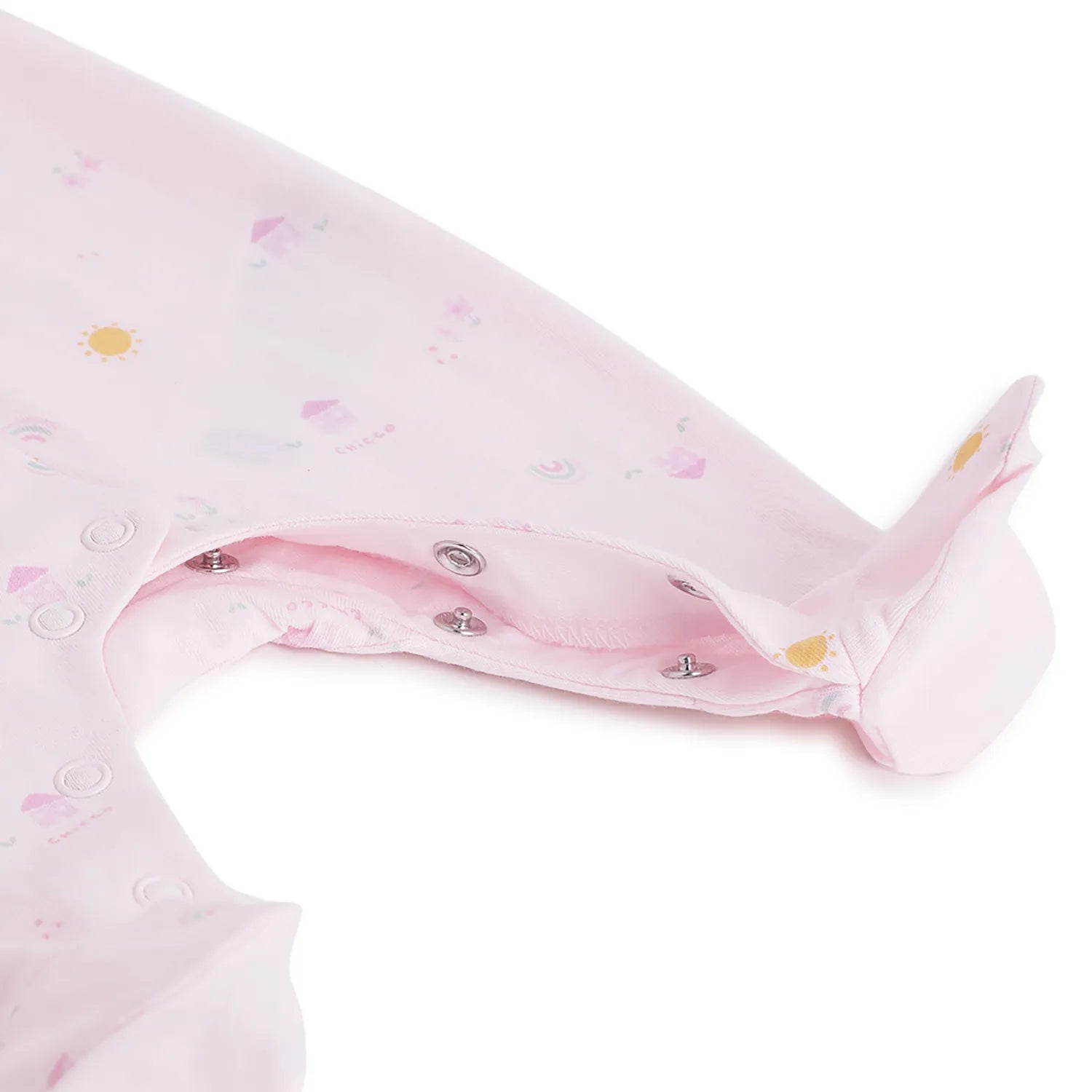 Girls Printed Front Opening Babysuit